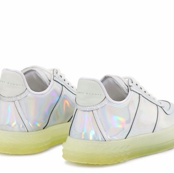 Giuseppe Zanotti Blabber Low-Top Iridescent Leather Sneakers SZ 41EU - Picture 3 of 14
